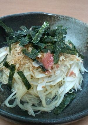 さっぱり冷製★梅パスタ-レシピのメイン写真
