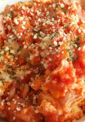子供のランチに♪10分で栄養満点トマ卵丼-レシピのメイン写真