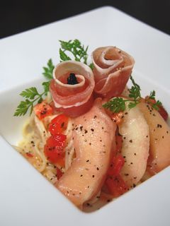 桃と生ハムの冷製パスタ♪-レシピのメイン写真