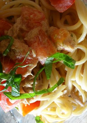 ぽん酢がきいたさっぱりパスタ-レシピのメイン写真