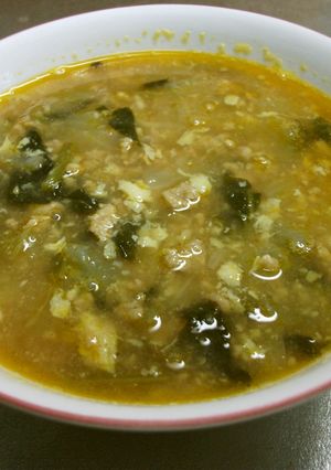 ひき肉とほうれんそうのスープカレー-レシピのメイン写真