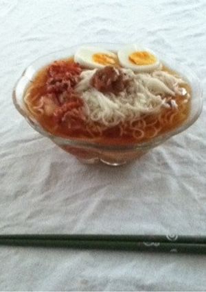 キムチそうめん（^人^）-レシピのメイン写真