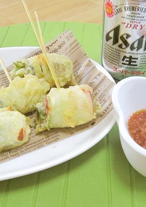 茄子と大葉ベーチー串天♪ピリ辛おろしで♪-レシピのメイン写真
