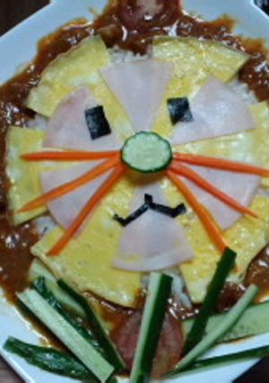 にこにこ^^フラワー☆デコカレー-レシピのメイン写真