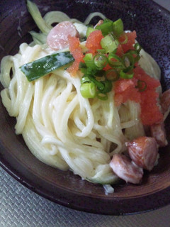 そうめんサラダ明太子乗せ-レシピのメイン写真