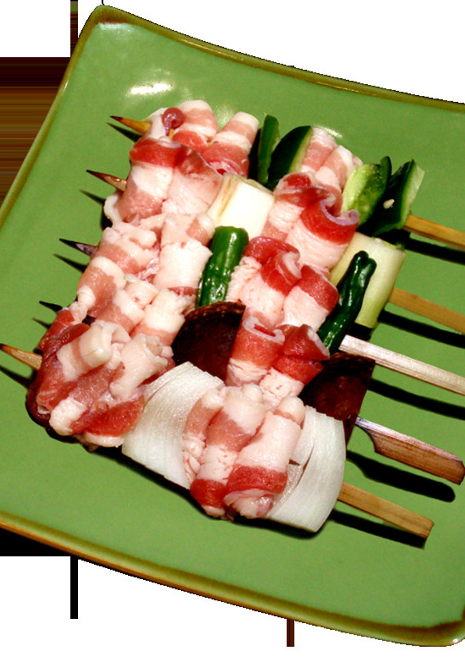 豚バラと野菜の串揚げ、焼き-レシピのメイン写真