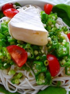 カマンベールチーズのっけそうめん-レシピのメイン写真