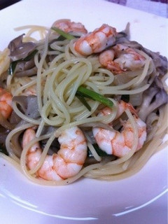エビときのこバター仕立てパスタ-レシピのメイン写真