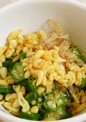 オクラと天かすだけ～美味♪-レシピのメイン写真