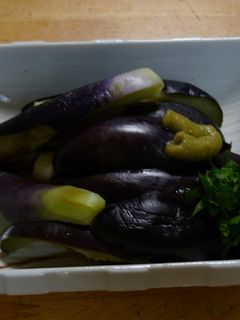 茄子の刺身とソーメン-レシピのメイン写真