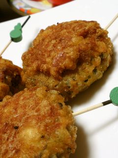 ゴーヤの肉詰め串天-レシピのメイン写真
