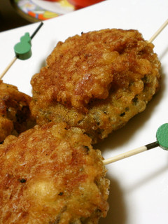 ゴーヤの肉詰め串天-レシピのメイン写真