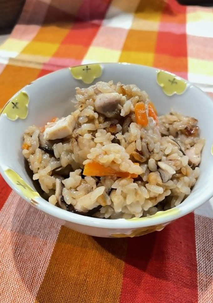 おもちリメイク☆おこわ風炊き込みご飯-レシピのメイン写真