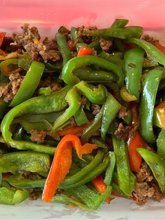 ピーマンとひき肉のオイスター炒め-レシピのメイン写真