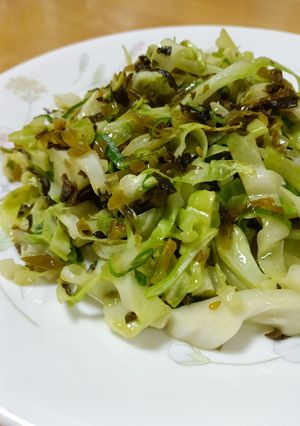 キャベツ消費！高菜ネギ炒め-レシピのメイン写真