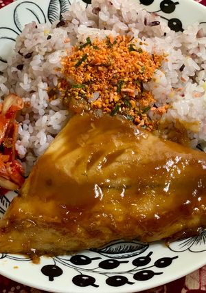 鯖の味噌煮とキムチのワンプレート-レシピのメイン写真