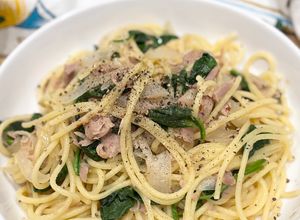 簡単シンプル！ツナとほうれん草のパスタ-レシピのメイン写真