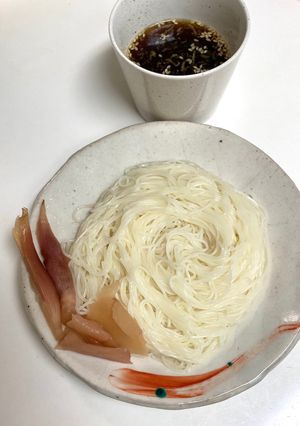 そうめんのぐるぐる盛り-レシピのメイン写真