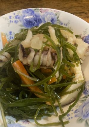 切り昆布炒め　イカゲソ&椎茸-レシピのメイン写真