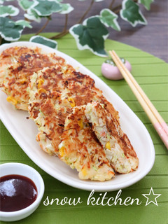 パン粉で作る☆ふわふわお好み焼き-レシピのメイン写真