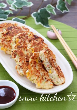 パン粉で作る☆ふわふわお好み焼き-レシピのメイン写真