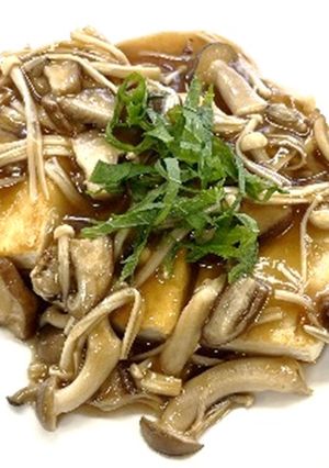 揚げ焼き豆腐～きのこあん～（透析食）-レシピのメイン写真