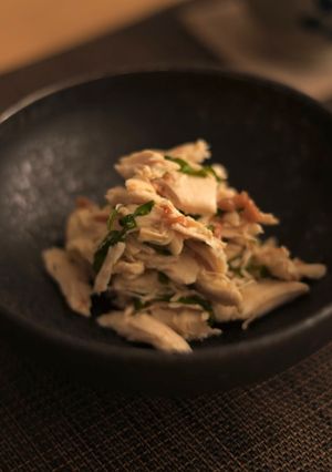 ささみと梅しそのわさび醤油和え-レシピのメイン写真