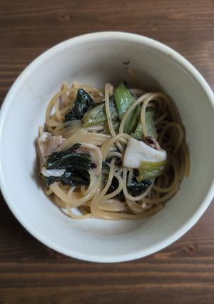 生イカとチンゲン菜の和風パスタ-レシピのメイン写真