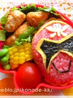 【キャラ弁】ゴーカイレッドのお弁当-レシピのメイン写真