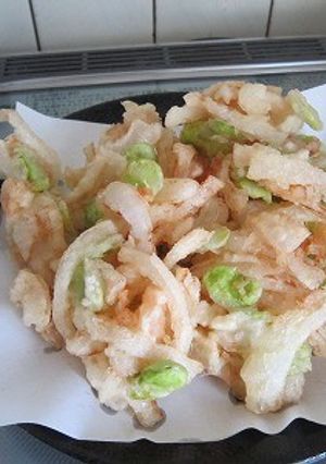 そら豆と玉葱天ぷら-レシピのメイン写真