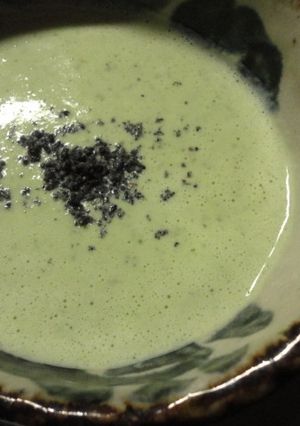 冷たいとろとろ緑のスープ（豆乳で）-レシピのメイン写真