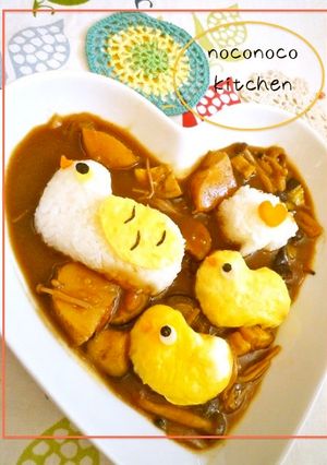 アヒルの親子のお散歩＊デコカレー＊-レシピのメイン写真