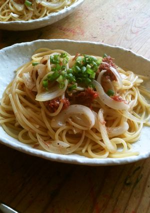 コンビーフと玉ねぎの和風パスタ☆-レシピのメイン写真