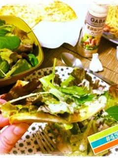 野菜を食べる♪シーザーサラダピザ-レシピのメイン写真