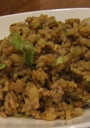 中華風、納豆レタスチャーハン-レシピのメイン写真