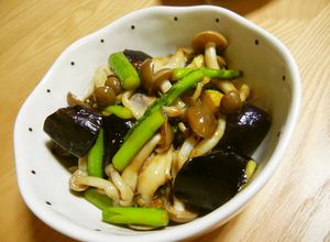 茄子としめじとアスパラの中華風甘辛炒め❀-レシピのメイン写真