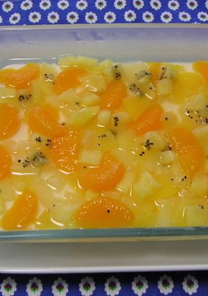 フルーツたっぷり！杏仁豆腐-レシピのメイン写真