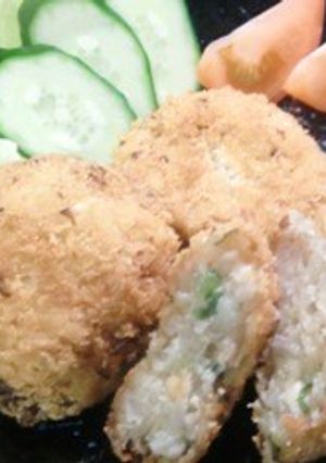 ♪節約♪豆腐と鶏皮のメンチカツ-レシピのメイン写真