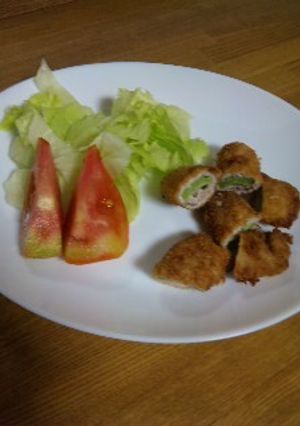 ゴーヤの豚肉巻き揚げ～にがくないんです♪-レシピのメイン写真