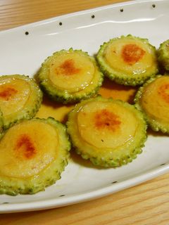 ゴーヤのもちもち甘ダレお焼き❀-レシピのメイン写真