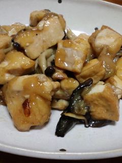 節約レシピ 茄子と鶏肉と厚揚げの甘辛炒め-レシピのメイン写真