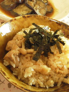 * 鶏肉ときのこの簡単な混ぜご飯 *-レシピのメイン写真