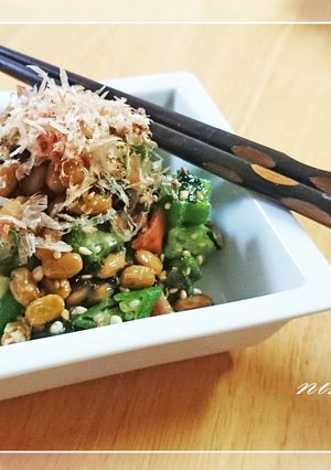 さっぱり♪オクラと納豆の梅肉和え-レシピのメイン写真