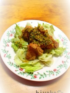 鶏竜田揚げ★きゅうりソース-レシピのメイン写真
