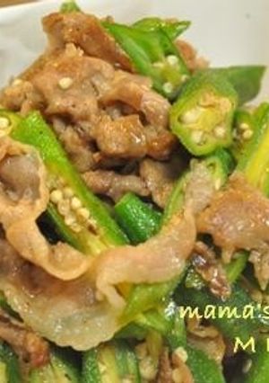 豚肉とオクラの甘辛炒め♪-レシピのメイン写真