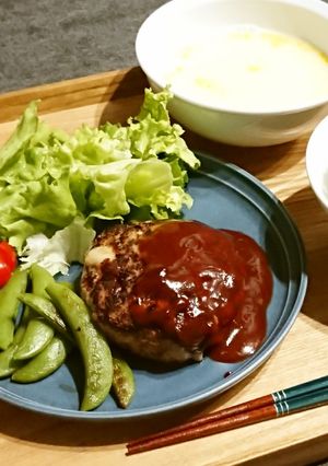 ジューシーふわふわ豚100％ハンバーグ-レシピのメイン写真