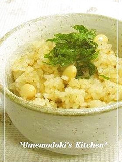 手軽に♪水煮大豆で炊き込みご飯-レシピのメイン写真