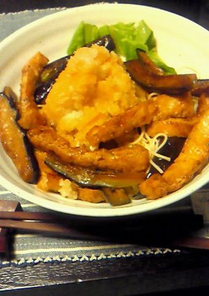 夏バテ対策なすのおろしそうめん-レシピのメイン写真