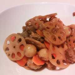รูปของ 根菜と鶏の煮物
