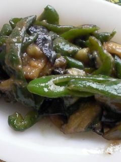 ナスとピーマンの甘味噌炒め。-レシピのメイン写真